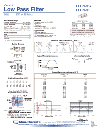 Datasheet LFCN-95D+ manufacturer Mini-Circuits